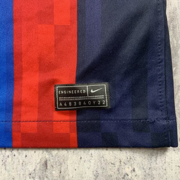 Nike FC Barcelona Jersey Mens Medium Blue Dugan #16 Home Soccer Futbol 2022-23 - Picture 3 of 10